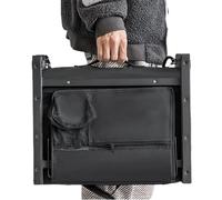 SUNGOOYUE VIVOHOME Siège de Stade Portable, Chaise de Gradin Pliante avec Support Dorsal et Porte-gobelet, pour événements Sportifs et Concerts en Plein Air Noir