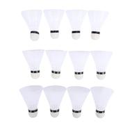 SUNGOOYUE Volants de Badminton, 12 Pièces en Nylon avec Plumes de Navette et stabilité à Grande Vitesse pour Les Sports D'intérieur et D'extérieur (White)