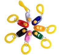 Sungrow 7 Clickers pour Chiens avec Bracelets, 5 Cm, Outils De Dressage Colorés Et Pratiques, Simples Et Efficaces pour Chiots Ou Chats, Design Scientifique Et Humanisé Professionnel, Pack De 7