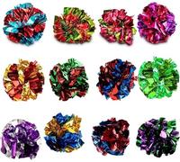 SunGrow Boules Froissées pour Chat, 3,8-5 cm, Léger et Multicolore, Idéal pour Chatons et Chats Adultes, 12 Pièces par Paquet