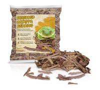 SunGrow Litière en feuilles de catappa déchiquetées pour grenouilles, augmente l'humidité, terrain de chasse idéal pour les grenouilles féroces, rend le terrarium comme à la maison, entretien facile