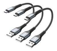 SUNGUY Câble Micro USB court [15 cm * 3] USB 2.0 Micro USB 2.0 Câble charge rapide et données compatible avec Samsung, Huawei, Xiaomi, Kindle, Banque d'alimentation, casque - gre