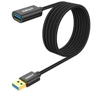 SUNGUY Cable Rallonge USB 3.0，3m Câble Extension Mâle A vers Femelle A 5Gbps Compatible avec Clé USB, Hub USB, Disque Dur Externe, Clavier, Souris, Imprimante, Webcam, PlayStation, Xbox - Noir