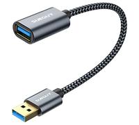 SUNGUY Câble Rallonge USB 3.0,Câble Extension USB 3.0 Mâle A vers Femelle A 5 Gbps Compatible Pour Hub USB, Disque Dur Externe, Clavier, Souris [0.3m-Gris-5pièces]
