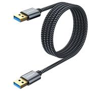 SUNGUY Câble USB 3.0 1,5m, USB A Mâle vers A Mâle Câble USB 3.0 5 Gbps pour Disque Dur Externe, Lecteur DVD, Refroidisseur PC Portable, Hub USB, TV Box, Imprimante, Caméra