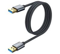 SUNGUY Câble USB 3.0, 1m, Type A Mâle vers Mâle Câble 5Gbps SuperSpeed pour Disque Dur Boîtier Externe, DVD, Refroidisseur PC Portable, Hub USB, TV Box, Imprimante et Caméra-Gris