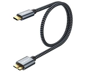 SUNGUY Câble USB C vers Micro B, 0.5m 10Gbps USB 3.1 Cable disque dur externe USB C Compatible avec Toshiba, Seagate, WD, Disque Dur, Galaxy S5 Note 3, HDD