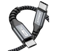 SUNGUY Câble USB C vers Micro USB 2.0, charge les périphériques Micro USB, 0.3M Câble Court Tressé Nylon Compatible avec MacBook (Pro), Samsung Galaxy S20/S9/S9+/S10, Moto Z/ Z2-Gris