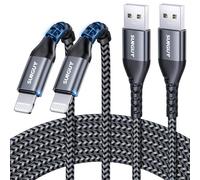 SUNGUY iPhone Cable 3 m, 2 Pieces MFi Certified Nylon Light-ning Cable Compatible with iPhone 14/13/12/11 Pro Max Mini Xs 8 7 6 5 Plus, iPad Air/Mini