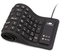 Sungwoo en Silicone Pliable Clavier Filaire USB étanche Printbox Clavier pour PC Portable pour Ordinateur Portable All Black