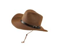 Sunhat Chapeau de plage naturel pour homme, café, Taille unique