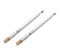 SunHYEM 2 PièCes SéRies Remplacement 25.4Cm 10 Pouce 5 Sections Antenne TéLescopique Antenne pour Radio TV