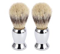 Sunicon 2pcs pincel de afeitar, cepillo largo y suave para hombres para hombres espuma de espuma de espuma de afeitar con pincel con mango