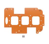 Sunicon 3 in 1 Slotting Template 70x60mm Socket Opening R20 R25 R30 Radius Trimming Hole Drilling Template for Woodworking