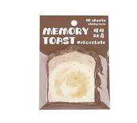 Sunicon 30 feuilles de notes autocollantes, jolis autocollants en forme de pain grillé, blocs-notes pour le travail d'étude