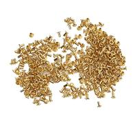 Sunicon 500 pièces rivets creux, bricolage à travers le trou en laiton rivets creux décoratifs boucles à œil en cuivre (4.8x2.3x5.5mm)