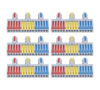 Sunicon 6Pcs Levier Fil Connecteur PA66 Boîtier Compact Plug dans Terminal Rapide Câblage Câble Connecteur 3 en 15 Out 250V 600 32A