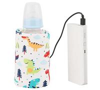 Sunicon Chauffe-biberon USB pour Garder au Chaud Le Lait Portable avec Couvercle de Stockage de Voyage et Thermostat Isolant pour intérieur et extérieur (Dinosaurier)