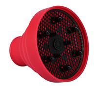 Sunicon Diffuseur de sèche-cheveux pliable en silicone, couvercle de diffuseur universel pour sèche-cheveux, outil de coiffure, voyage et rangement facile, s'adapte à la plupart (Red)