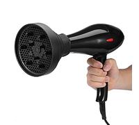 Sunicon Diffuseur de sèche-cheveux pliable en silicone, couvercle de diffuseur universel pour sèche-cheveux, outil de coiffure, voyage et rangement facile, s'adapte à la plupart (Black)
