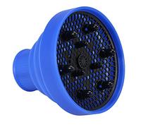 Sunicon Diffuseur de sèche-cheveux pliable en silicone, couvercle de diffuseur universel pour sèche-cheveux, outil de coiffure, voyage et rangement facile, s'adapte à la plupart (Blue)
