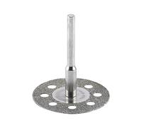 Sunicon Disque diamant,10 pièces 30 mm Mini Disques à Tronçonner, Disque dremel 8 Trous, Disques diamant Avec 2 Mandrins, pour Verre, Pierre, Jade, Marbre, Céramique