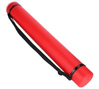 Sunicon Drawing Storage Tube,with Shoulder Strap Extendable Thickened Portable Durables Round Storage Cases with Lids and Labels (Red)