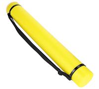 Sunicon Drawing Storage Tube,with Shoulder Strap Extendable Thickened Portable Durables Round Storage Cases with Lids and Labels (Yellow)