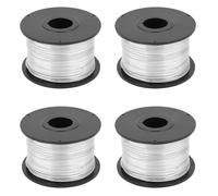 Sunicon Fil de Lien de Renfort, 4pcs 110mx0.8mm Bobine de Fil d'Acier Inoxydable, Wire Câbles en acier, Fil D'attache De Barre D'armature Pour Machine De Liage Automatique De Barres D'armature