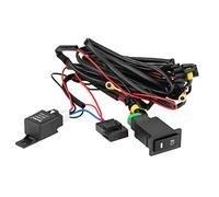 Sunicon Harness Kit,12V Universal Car LED Fog Light On/Off Switch Wiring Harness Relay Kit