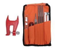 Sunicon Kit de Limes pour tronçonneuse, affûteur de tronçonneuse et kit d'entretien, 1/8", 5/32", 11/64", 3/16", 13/64", 7/32", adapté pour l'entretien sur Le Terrain.