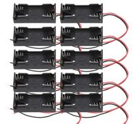 Sunicon Lot de 10 Supports De Piles AAA,2 X 3 X AAA,BoîTier De Rangement d'alimentation en Plastique avec Fil Conducteur, Chargeur De Batterie 3~4,5 V, Ressort MéTallique pour Jouets éLectroniques