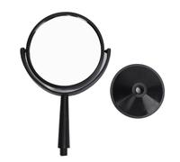 Sunicon - Miroir concave Rond de 4 Pouces, lentille en Verre, Cadre en ABS Noir, Miroir concave expérimental Flexible