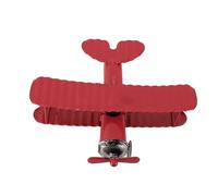 Sunicon Modèle biplan en métal rétro, Jouet d'avion en Fer Robuste et Durable, Accessoire de Photographie. (Rouge)