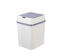 Sunicon Poubelle Automatique, 12L Capteur Intelligent Couvercle de Traitement Stable Style Simple Poubelle Intelligente Automatique sans Poubelle pour Salle de Bain, Chambre à (White Battery Powered)