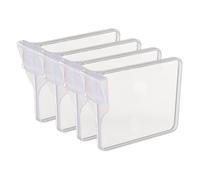 Sunicon Répartiteur d'espace pour réfrigérateur, 4 Pièces Diviseur Séparateurs de Réfrigérateur, Séparateurs de Porte Latérale du Réfrigérateur Réglable, pour Maison Cuisine