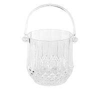 Sunicon Seau à glace en acrylique, petit récipient à glaçons en acrylique transparent pour champagne, bière, vin avec barre de poignée, fournitures KTV pour vin, fête, événement,