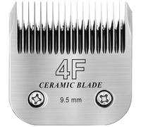 SUNISSA Lame de tondeuse professionnelle amovible en céramique #4FC, 9,5 mm, technologie Stay Cool & Sharp, compatible avec les tondeuses Andis, Wahl, Oster de style A5