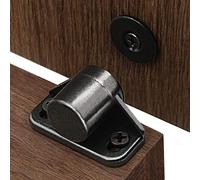 sunivaca Aimant Porte Placard, Aimant Pour Porte De Placard 4 Pièces Noir Avec Des Vis Loqueteaux Magnétiques en Alliage de Zinc Puissant pour Tiroirs Armoire Fenetre Fondre Meuble