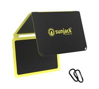 SunJack Chargeur de panneau solaire monocristallin ETFE pliable IP67 25 W avec USB-C et USB-A pour téléphones portables, tablettes et portable pour randonnée, camping, randonnée et plus encore