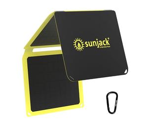 SunJack Chargeur solaire portable 15 W avec USB pour téléphones portables, tablettes pour randonnée, camping, randonnée et plus encore