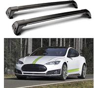 Galeries de Toit pour Tesla Model S Sedan with Pano Roof 2016-2022 2023 2024, Aluminium Porte Bagage Voiture, Barres de Toit Transversales, Rails Fermés, Accessoire Voiture