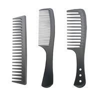 Sunjiyan 3 PCS Carbon Fiber Anti Static Comb, Heat Resistant Comb-Fine and Wide Tooth Hair Comb for Men and Women, Professional for Hair Stylist