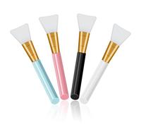 Sunjiyan Applicateur de masque en silicone, applicateur flexible de masque d'argile pour le visage, outil d'hydratation sans poils, brosse douce pour la boue, l'argile (4 pcs)