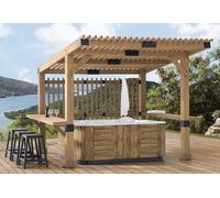 Sunjoy Pergola en bois de cèdre Krone - 8,6 m² - A106008511