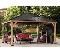 Sunjoy Tonnelle en bois de cèdre et acier Ernir - 17,7 m² - A102007614