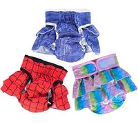Sunkangkang Dogs Physiological Pants,3 Reusable Diapers,Reusable Dog Diapers Female,Washable Diapers(3 Pieces * L Size,Waist Circumference Between 19-25.5 inches)