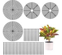 Sunkangkang Lot de 4 grilles pour pots de fleurs, 30 cm et 52,1 cm avec 40 piquets