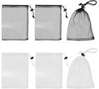 Sunkangkang Lot de 6 petits sacs en maille avec cordon de serrage, sacs en maille avec cordon de serrage, sacs en filet pour articles de voyage, sacs de rangement