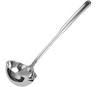 Sunkangkang Séparateur de graisses, séparateur d'huile en acier inoxydable 18/8, louche à soupe, 32,6 cm, passoire à graisse